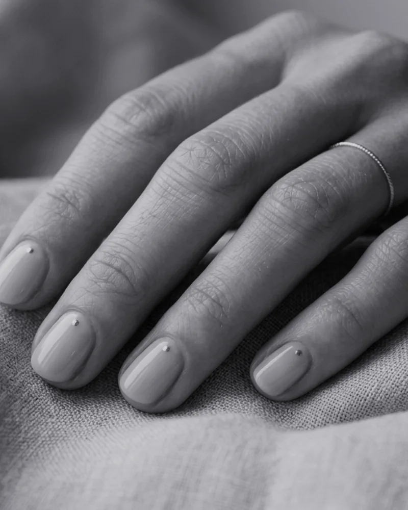 Black French Tips Style 1: Fine Stippled Granite Wash
