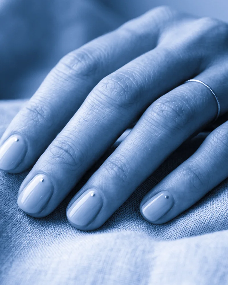 Blue Nails Style 3: Celestial Fine Dust Sparkle