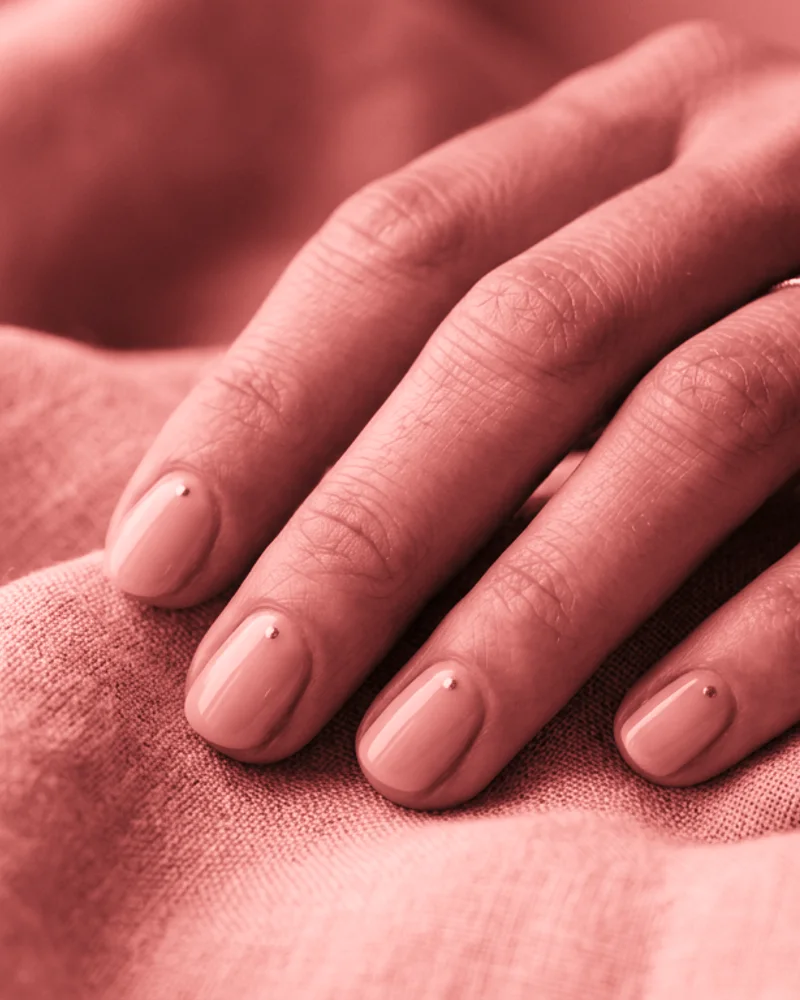 Burgundy Nails Style 2: Asymmetrical Curved Arch