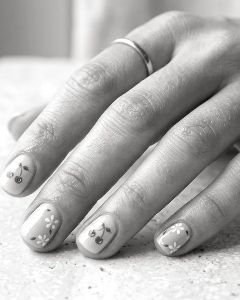 Snowflake Nails Style 2: Architectural French Border